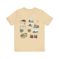 Unisex Jersey Short Sleeve Tee with Garland, Texas TX landmarks print