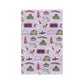 Kitchen Towel with Janesville, Wisconsin WI in lilac