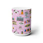 Ceramic Mug 15oz with Maui, HI in pink