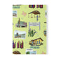Paperback notebook with Garland, Texas TX landmarks in avocado 150 lined pages