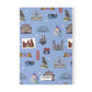 Paperback notebook with St. Louis, Missouri MO landmarks in cornflower blue 150 lined pages