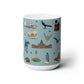 Ceramic Mug 15oz with Austin, Texas TX in mist veil