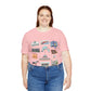 Unisex Jersey Short Sleeve Tee with Ocala, Florida FL landmarks print