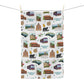Kitchen Towel with Asheville, North Carolina NC in white