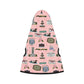 Pet Hoodie with Tallahassee Florida landmarks in pink