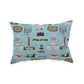 Broadcloth Pillow with Tallahassee, FL in blue