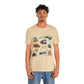 Unisex Jersey Short Sleeve Tee with Asheville, North Carolina NC landmarks print