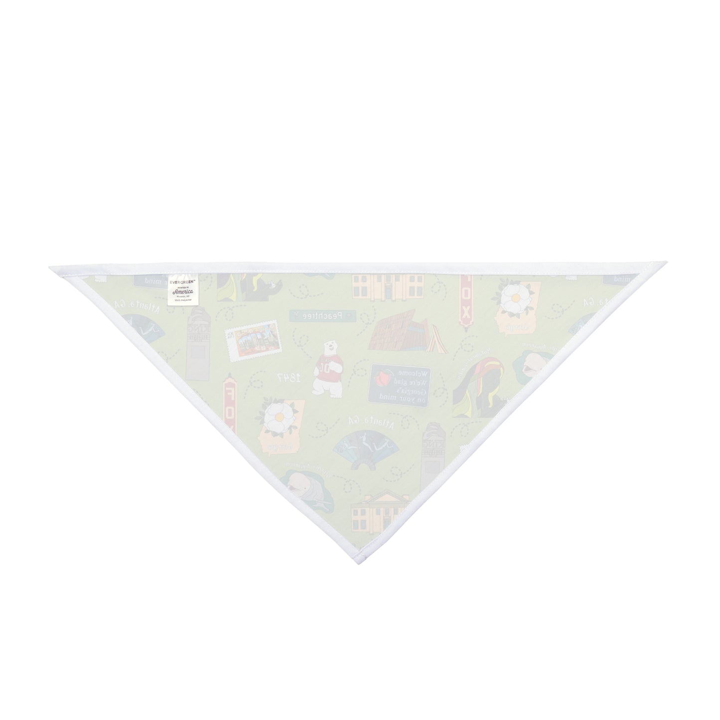 Pet Bandana with Atlanta, GA in green