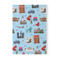 Paperback notebook with Chicago, Illinois IL landmarks in sky 150 lined pages