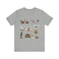 Unisex Jersey Short Sleeve Tee with Tucson, Arizona AZ landmarks print