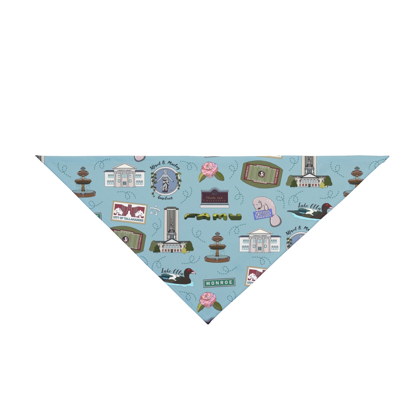 Pet Bandana with Tallahassee, FL in blue