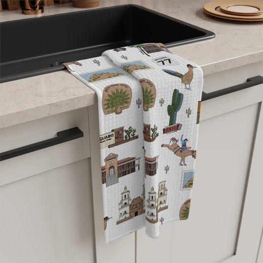 Kitchen Towel with Tucson, Arizona AZ in white