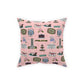 Broadcloth Pillow with Tallahassee, FL in pink