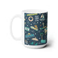 Ceramic Mug 15oz with Navarre Beach, FL in navy