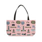 Unisex Tote Bag with Tallahassee Florida landmarks in pink