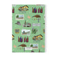 Paperback notebook with Garland, Texas TX landmarks in lime 150 lined pages