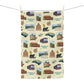 Kitchen Towel with Asheville, North Carolina NC in light yellow