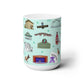 Ceramic Mug 15oz with Janesville, Wisconsin WI in mint