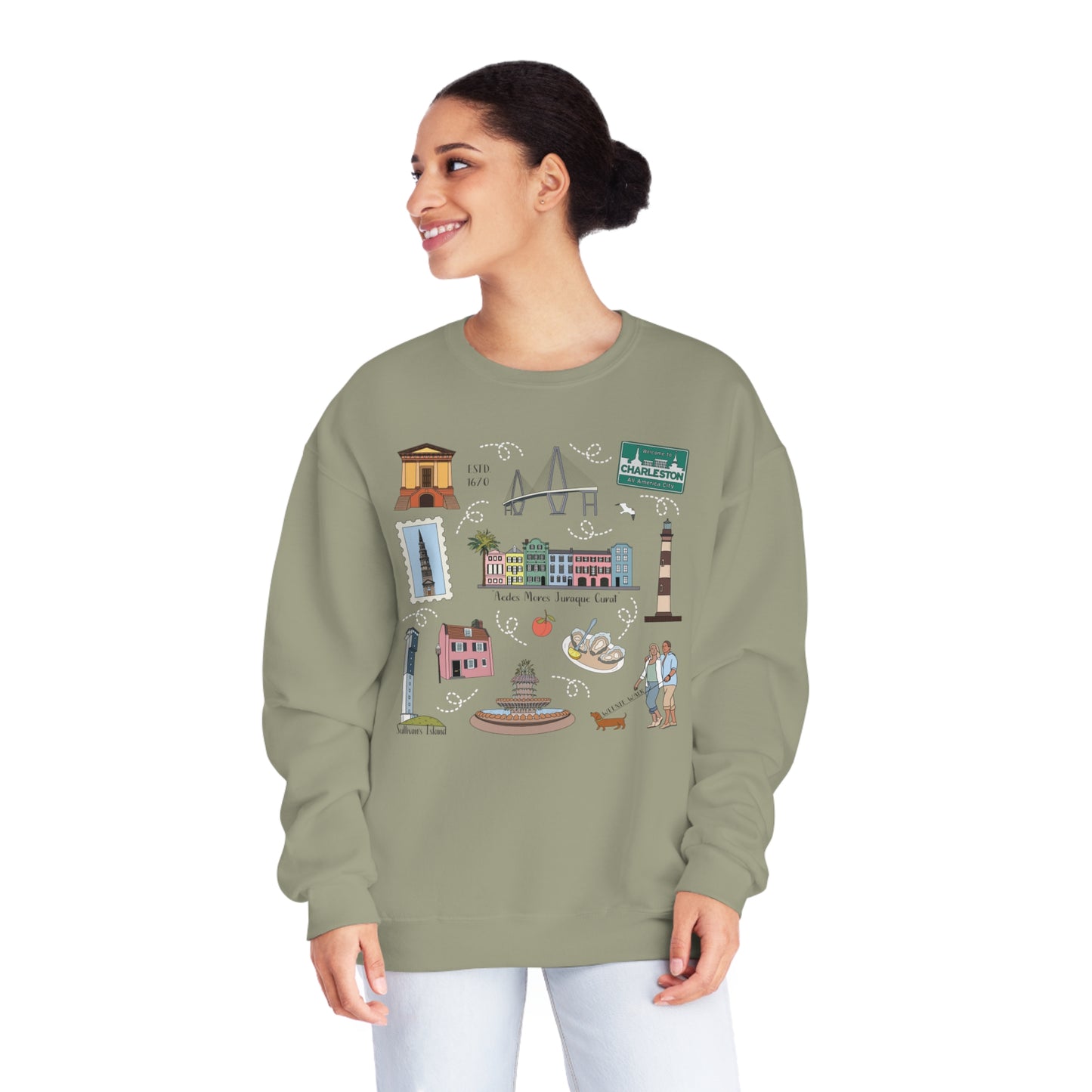 Unisex NuBlend® Crewneck Sweatshirt with Charleston assorted colors