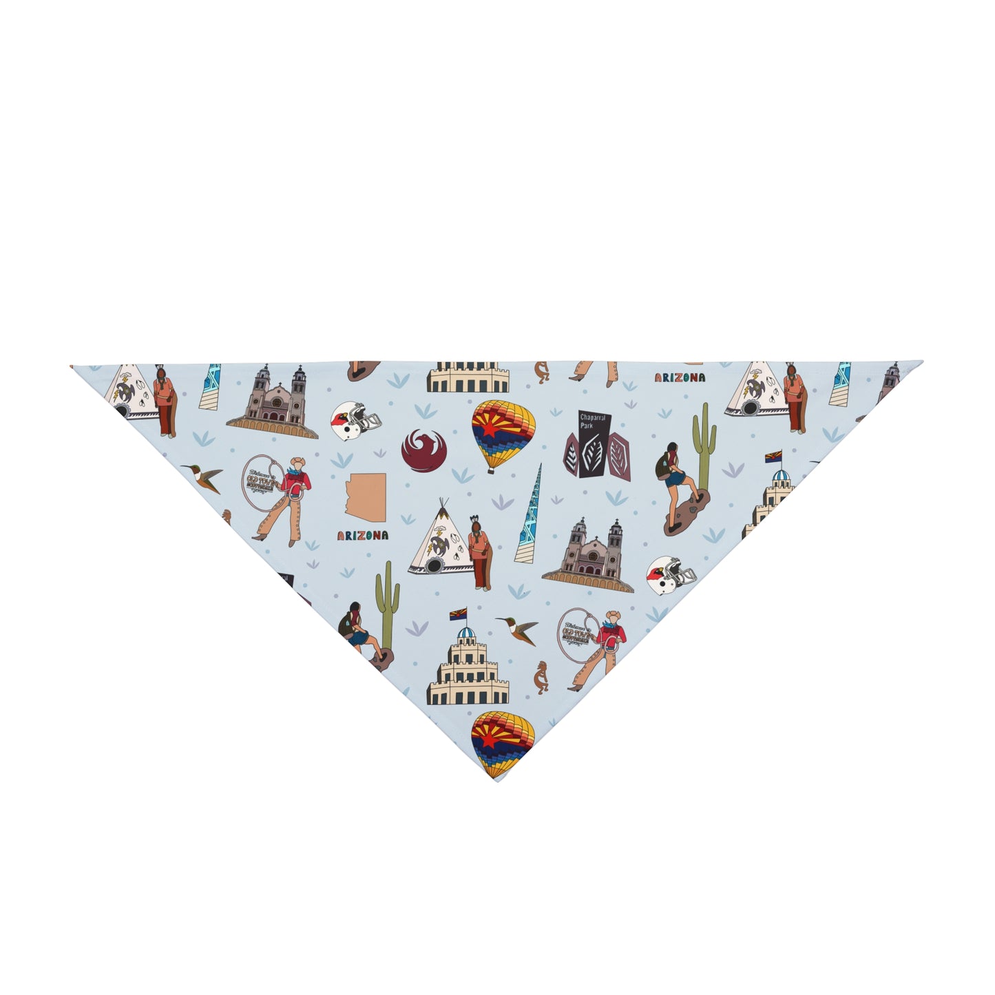 Pet Bandana with Phoenix & Scottsdale, AZ in metallic