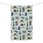 Kitchen Towel with Charlotte, North Carolina NC in patina