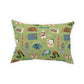 Broadcloth Pillow with Atlanta, GA in green