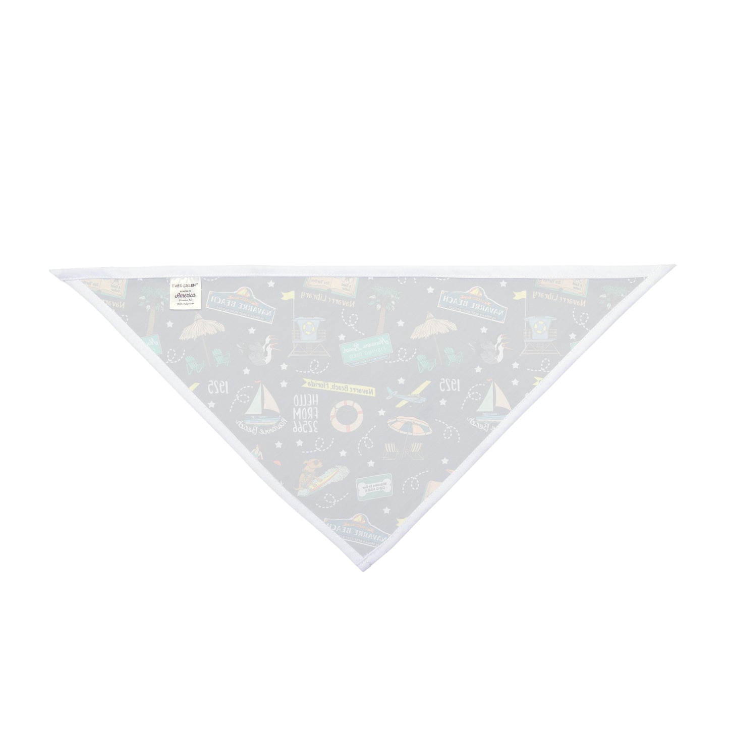 Pet Bandana with Navarre Beach, FL in navy