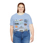 Unisex Jersey Short Sleeve Tee with Ocala, Florida FL landmarks print