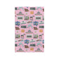 Kitchen Towel with Ocala, Florida FL in pink
