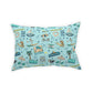 Broadcloth Pillow with Navarre Beach, FL in sky blue