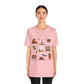 Unisex Jersey Short Sleeve Tee with Santa Fe, New Mexico NM landmarks print