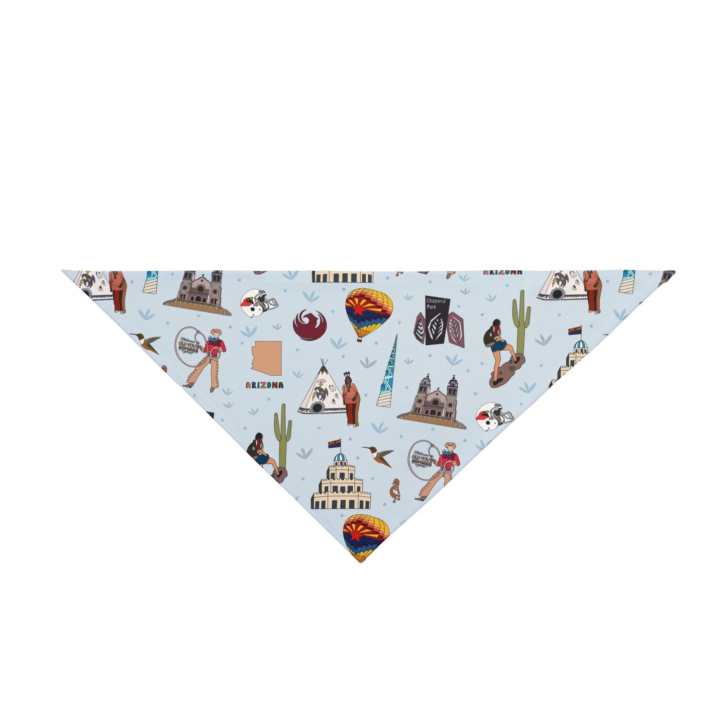 Pet Bandana with Phoenix & Scottsdale, AZ in metallic