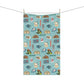 Kitchen Towel with Atlanta, GA in turquoise