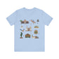 Unisex Jersey Short Sleeve Tee with Tucson, Arizona AZ landmarks print