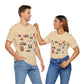 Unisex Jersey Short Sleeve Tee with Chicago, Illinois IL landmarks print