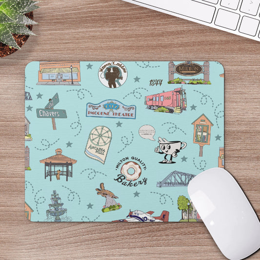 Mouse Pad with Milton, FL in baby blue