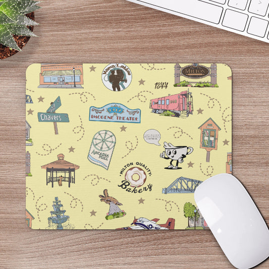 Mouse Pad with Milton, in soft yellow