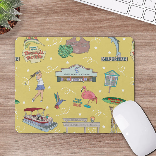 Mouse Pad with Gulf Breeze, FL in lemonade