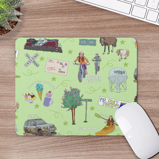 Mouse Pad with Cantonment, FL in lime