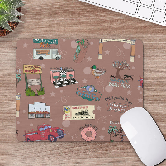 Mouse Pad with Crestview, FL in coffee