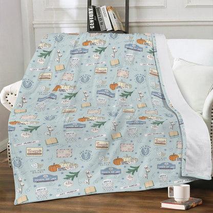 Minky Blanket with Jay, FL in blue