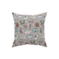 Broadcloth Pillow with 30A, FL in coffee