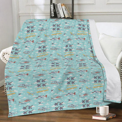 Minky Blanket with Baby Blues in sky blue