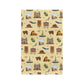 Kitchen Towel with Santa Fe, New Mexico NM in crayola's lemon yellow