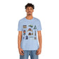 Unisex Jersey Short Sleeve Tee with Charlotte, North Carolina NC landmarks print