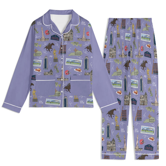 Unisex Adult Pajama Set with Louisville, KY in lilac