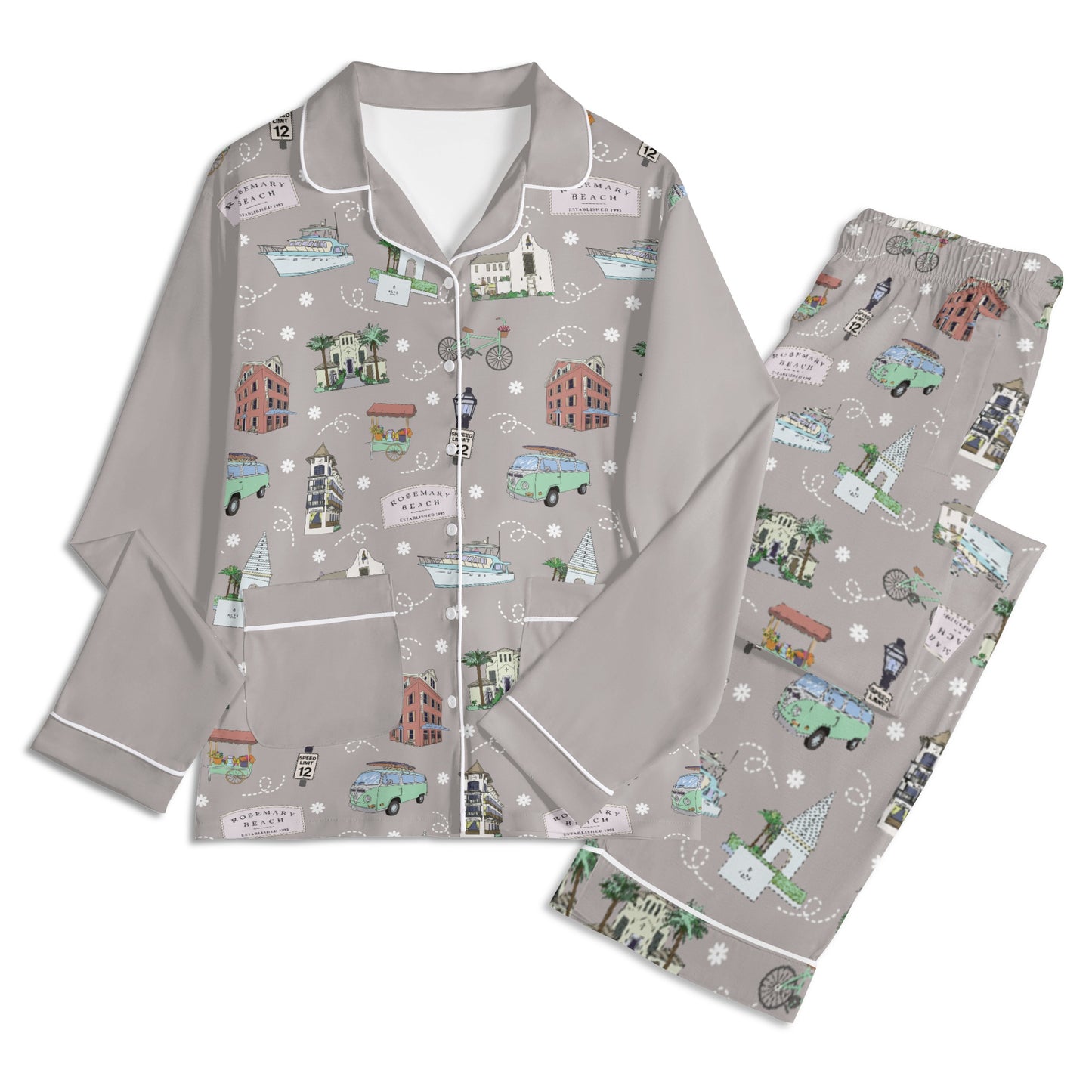 Unisex Adult Pajama Set with 30A, FL in coffee