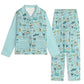 Unisex Adult Pajama Set with Navarre Beach, FL in sky blue