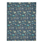 Minky Blanket with Navarre Beach, FL in navy