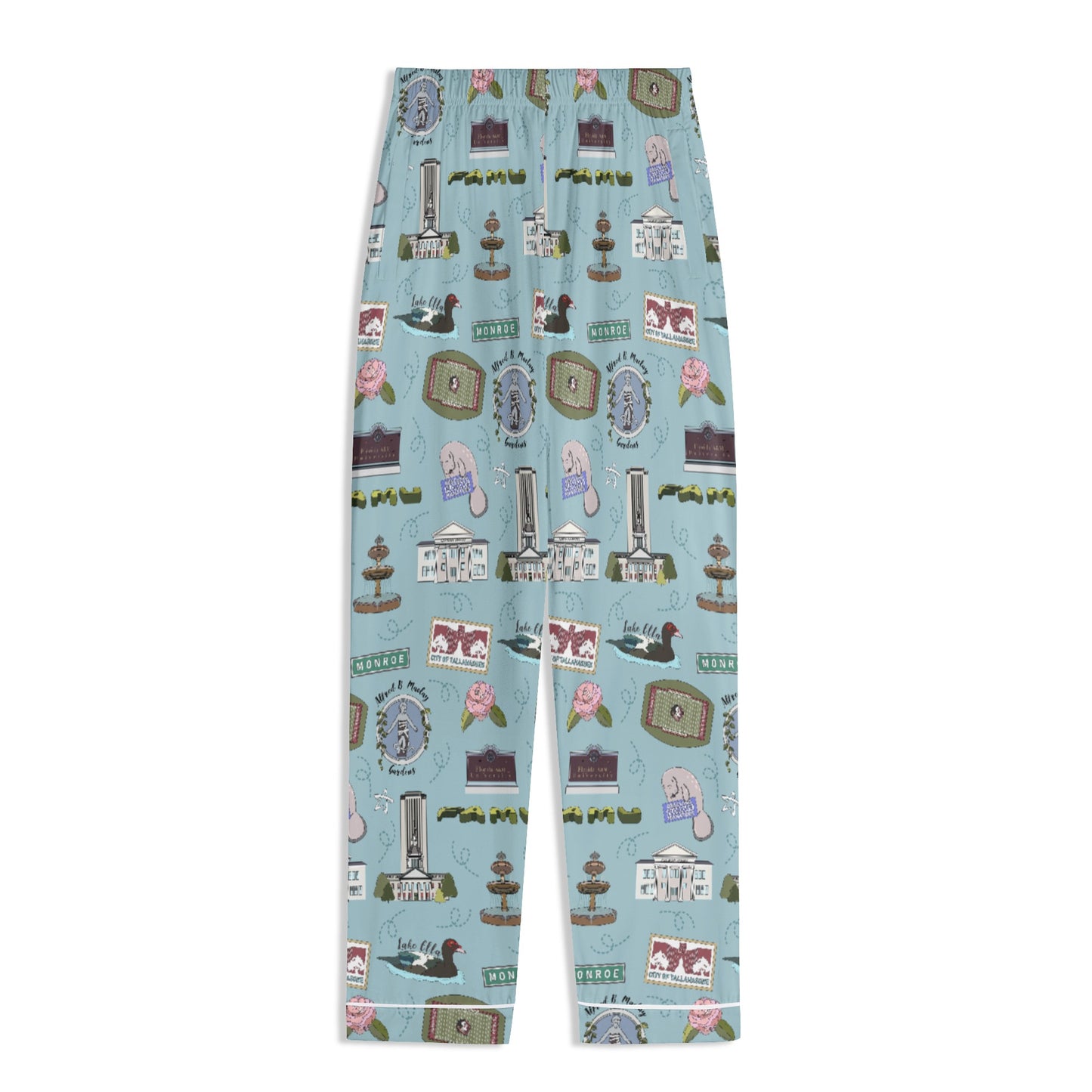 Unisex Adult Pajama Set with Tallahassee, FL in blue